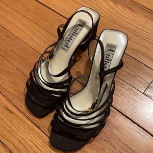 Vintage Kenneth Cole Square strappy heeled sandals